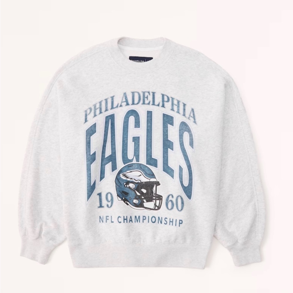 Abercrombie Eagles Graphic Oversized Sunday Crew